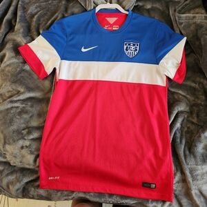 NIKE Team USA 2014 Soccer World Cup Jersey, Bomb pop, Large